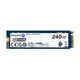 Kingston Enterprise SSD 240GB DC2000B M.2 2280 NVMe Gen4x4 R4500/W400MB/s 3D TLC MTBF 2М 260 000/18 000 IOPS 175,2TBW (Data Center) 3 years