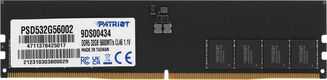 Patriot SL DDR5 DIMM 32GB 5600MHz CL46 1*32GB 46-46-46-90 Patriot SL DDR5 DIMM 32GB 5600MHz CL46 1*32GB 46-46-46-90
