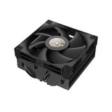 LGA1700/ 1200/ 115X/ AM5/ AM4 низкопрофильный 52, 5 mm RET DEEPCOOL AN400 BLACK (27шт/ кор, TDP 150W, PWM, Fan 120mm, 4 тепл. Трубок, Copper Base, White LED, черный)