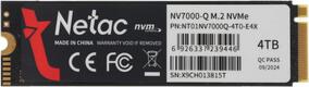 Netac SSD NV7000-Q 4TB PCIe 4 x4 M.2 2280 NVMe 3D NAND Netac SSD NV7000-Q 4TB PCIe 4 x4 M.2 2280 NVMe 3D NAND