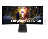 Samsung 34" Odyssey OLED G8 G85SD S34DG852SI Curved OLED 21:9 3440x1440x175Hz 0, 03ms 1M:1 250cd 1, 07B 178/ 178 DP; HDMIx2 USB3.0x2 Smart TV Spk Tilt HAS Pivot VESA Silver LS34DG852SIXCI