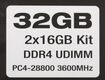 PATRIOT
Viper STEEL DDR5 DIMM 32GB 3600MHz CL18 2*16GB 18-22-22-42