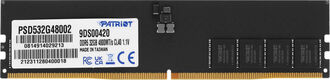 Patriot SL DDR5 DIMM 32GB 4800MHz CL40 1*32GB 40-40-40-77 1.1V Patriot SL DDR5 DIMM 32GB 4800MHz CL40 1*32GB 40-40-40-77 1.1V