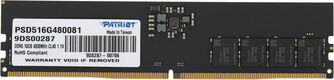 Patriot SL DDR5 DIMM 16GB 4800MHz CL40 1*16GB 40-40-40-77 1.1V