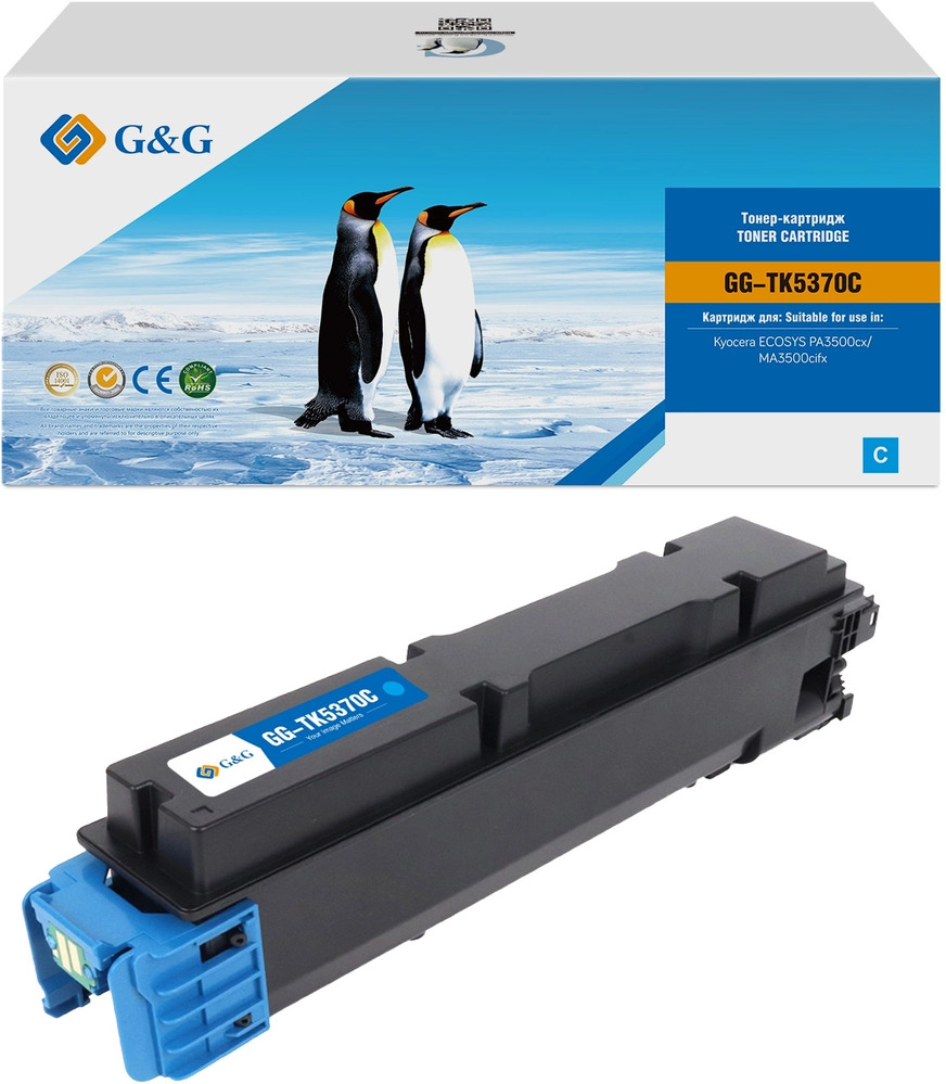 G&amp;G toner-cartridge for Kyocera ECOSYS PA3500cx/ MA3500cifx 5000 pages GG-TK5370C with chip гарантия 36 мес.