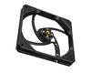 ID-COOLING TF-12015-K 120x120x15мм (40шт./кор, PWM, Low Noise, супер-тонкий, резиновые углы, черный, 500-2200об/мин) BOX