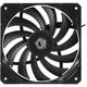 ID-COOLING TF-12015-K 120x120x15мм (40шт./кор, PWM, Low Noise, супер-тонкий, резиновые углы, черный, 500-2200об/мин) BOX