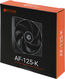 ID-COOLING AF-125-K 120x120x25мм (60шт./кор, PWM, резиновые углы, черный, 500-2000об/мин) BOX