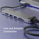 Docking Station WAVLINK USB-C Travel Mini/100W PowerDelivery/ 1xUSB3.0/1xUSB2.0/1xHDMI 4K 60HZ/1xGigabit LAN/SD/Micro SD Card Reader