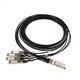 OSNOVO OC-QSFP-4x10G-2M Объединительный DAC кабель QSFP+ 40G для 4х10G. Скорость: 40 Гбит/c. Тип разъема: QSFP+/SFP+. Длина кабеля 2м. Размеры коннектора (ШхВхГ): 11x9x101мм. Рабочая температура: 0…+7