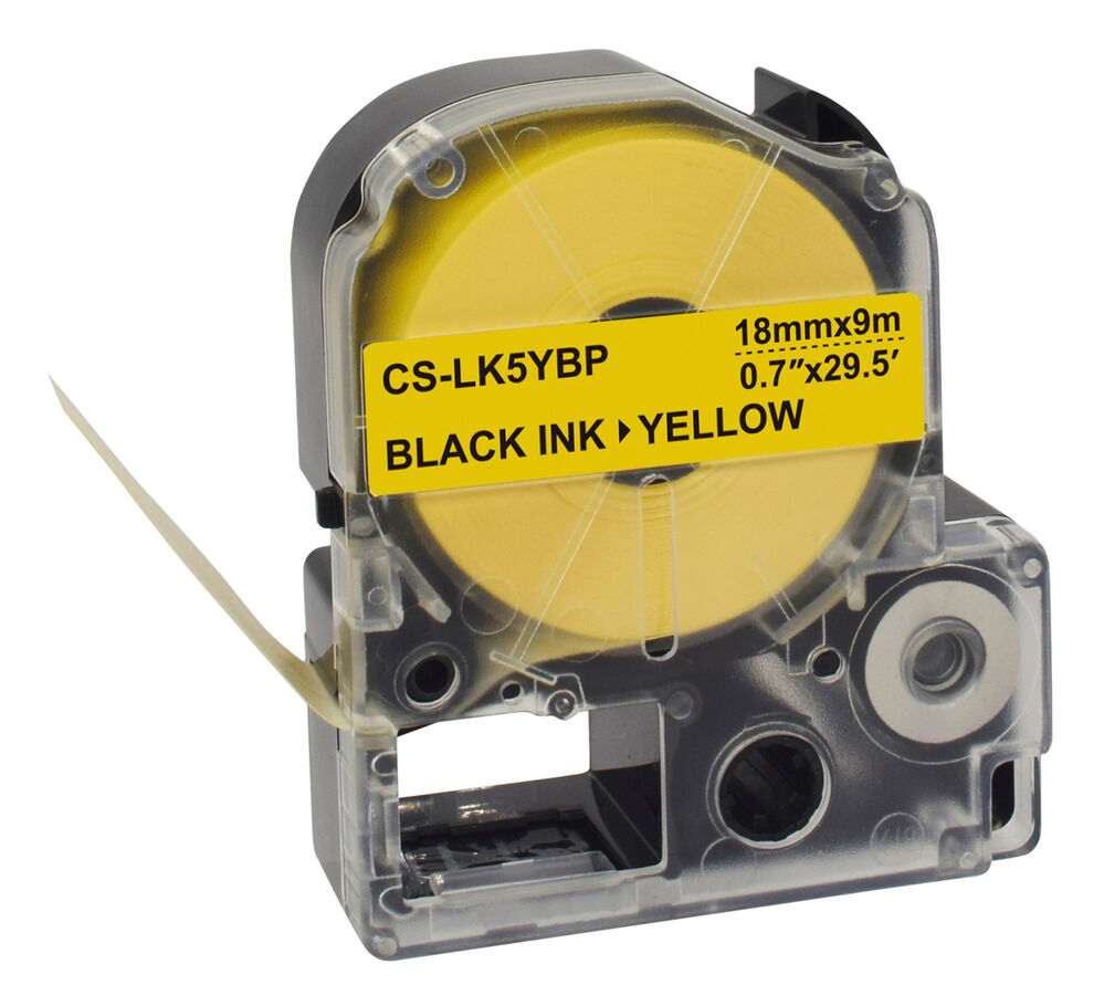 Картридж ленточный Cactus CS-LK5YBP черный для Epson LW400/LW700/LW600P/LW1000P/K400/Z700/Z900