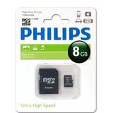 Micro SecureDigital 8GB Philips microSDHC Class 10 (SD адаптер) (FM08MA45B/ 97) FM08MA45B/97