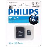 Micro SecureDigital 16GB Philips microSDHC Class 10 (SD адаптер) (FM16MA45B/ 97) FM16MA45B/97