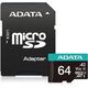 ADATA
Micro SecureDigital 64GB A-Data AUSDX64GUI3V30SA2-RA1 Premier Pro + adapter Class10