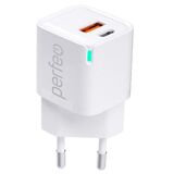 PERFEO Сетевое зарядное устройство с двумя разъемами USB-A+TYPE-C I4652&nbsp;<img style='position: relative;margin:0' src='/image/only_to_order_edit.gif' alt='На заказ' title='На заказ' />