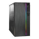 Корпус Minitower ExeGate mEVO-9301-RGB Exegate EX283754RUS (mATX, без БП, с окном, 2*USB+1*USB3.0, HD аудио, черный с RGB подсветкой)