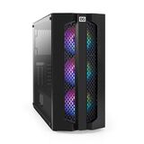 Корпус Miditower ExeGate EVO-9205 Exegate EX294966RUS (ATX, без БП, с окном, 1*USB+1*USB3.0, аудио, 3 вент. 12см с RGB подсветкой)