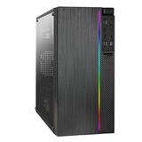 Корпус Minitower ExeGate mEVO-9301-EVO800 Exegate EX296070RUS (mATX, БП EVO800RGB с вент. 12см, с окном, 2*USB+1*USB3.0, HD аудио, черный, с RGB подсветкой)