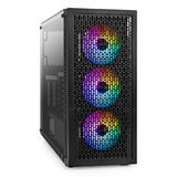 Корпус Miditower ExeGate EVO-5001A-450NPX Exegate EX296316RUS (ATX, БП 450NPX с вент. 12 см, 2*USB+1*USB3.0+HD Audio, черный, 3 вент.12см с RGB подсветкой, боковая панель - закаленное стекло)