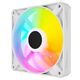 Powercase Вентилятор (M56-12W ARGB) White 120x120x25mm (PWM, 100шт./кор, 4pin PWM (M+F)+ 3pin ARGB (M+F)