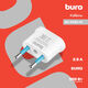 Адаптер-переходник Buro BU-PA02-W (1 розетка) белый (пакет ПЭ) {переходник для Apple США LL/a}