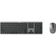Клавиатура + мышь Oklick 300M клав:серый мышь:серый/черный USB беспроводная slim [1488402]