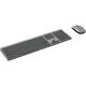 Клавиатура + мышь Oklick 300M клав:серый мышь:серый/черный USB беспроводная slim [1488402]