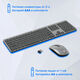 Клавиатура + мышь Oklick 300M клав:серый мышь:серый/черный USB беспроводная slim [1488402]
