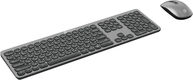 Клавиатура + мышь Oklick 300M клав:серый мышь:серый/черный USB беспроводная slim [1488402]