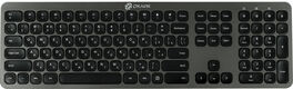 Клавиатура + мышь Oklick 300M клав:серый мышь:серый/черный USB беспроводная slim [1488402]