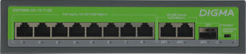 Digma DSP208G-2G-1S-T120 Коммутатор (L2) 10х1Гбит/с 1SFP 8PoE 8PoE+ 120W неуправляемый Digma DSP208G-2G-1S-T120 Коммутатор (L2) 10х1Гбит/с 1SFP 8PoE 8PoE+ 120W неуправляемый