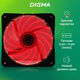 Вентилятор Digma DFAN-LED-RED RGB 120мм черный 3-pin 4-pin (Molex)Ret Вентилятор Digma DFAN-LED-RED RGB 120мм черный 3-pin 4-pin (Molex)Ret