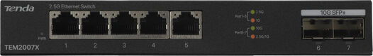 TENDA TEM2007X 5-Портовый коммутатор Ethernet 2.5G с 2 портами 10G SFP+