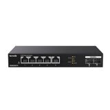 5-Портовый коммутатор Ethernet 2.5G с 2 портами 10G SFP+ TENDA TEM2007X