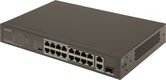 TENDA TEF1118P-16-150W Коммутатор в стойку 16-Ports 10/100 Base-TX + 2-Ports 10/100/1000 Base-T + 1-Port 1000 Base-X SFP 16-Ports PoE(PoE бюджет 130W)