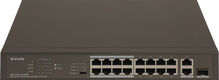 TENDA TEF1118P-16-150W Коммутатор в стойку 16-Ports 10/100 Base-TX + 2-Ports 10/100/1000 Base-T + 1-Port 1000 Base-X SFP 16-Ports PoE(PoE бюджет 130W)