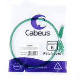Патч-корд U/ UTP Cabeus PC-UTP-RJ45-Cat.6-0.3m-GN-LSZH