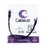 Патч-корд U/ UTP Cabeus PC-UTP-RJ45-Cat.6-0.3m-BK-LSZH