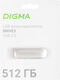 Digma USB Drive 512GB DRIVE3 DGFUM512A30SR USB3.0 серебристый