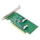 Lr-Link LRNV9F14 PCIe x16 to Two SlimSAS SFF-8654 8i Adapter