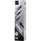 PERFEO Кабель USB A вилка - 3 в 1 (Micro+Type-C+8 PIN вилка) U5002