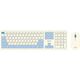 Acer OCC205 [ZL.ACCEE.00C] Комплект (клавиатура+мышь) клав:белый мышь:белый/голубой USB беспроводная slim