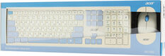 Acer OCC205 [ZL.ACCEE.00C] Комплект (клавиатура+мышь) клав:белый мышь:белый/голубой USB беспроводная slim