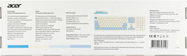 Acer OCC205 [ZL.ACCEE.00C] Комплект (клавиатура+мышь) клав:белый мышь:белый/голубой USB беспроводная slim