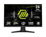 MSI MAG 244F 23, 8" 16:9 FHD(1920x1080) Rapid IPS Flat, 0, 5ms(GTG), 1000:1, 100M:1, 300nits, 178/ 178, 1xHDMI 2.0, 1xDP 1.2 9S6-3BC41H-011