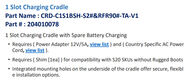 Bluebird ASSY: RFR901 1 Slot Charge Only Cradle for S20