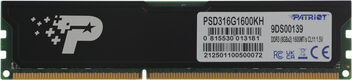 Память DDR3 2x8GB 1600MHz Patriot PSD316G1600KH Signature RTL PC3-12800 CL11 DIMM 240-pin 1.5В kit с радиатором Ret Память DDR3 2x8GB 1600MHz Patriot PSD316G1600KH Signature RTL PC3-12800 CL11 DIMM 240-pin 1.5В kit с радиатором Ret