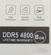 Память DDR5 8GB 4800MHz AGi AGI480008UD238 RTL PC5-38400 CL40 DIMM 288-pin 1.1В single rank Ret