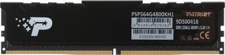Память DDR5 2x32GB 4800MHz Patriot PSP564G4800KH1 Signature Premium RTL PC5-38400 CL40 DIMM 288-pin 1.1В kit single rank с радиатором Ret Память DDR5 2x32GB 4800MHz Patriot PSP564G4800KH1 Signature Premium RTL PC5-38400 CL40 DIMM 288-pin 1.1В kit single rank с радиатором Ret