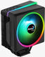 Устройство охлаждения(кулер) Aerocool Cylon 4F ARGB Soc-AM5/AM4/1200/1700/1851 черный 4-pin 14-26dB Al+Cu 145W 550gr Ret (CYLON 4F ARGB PWM 4P)